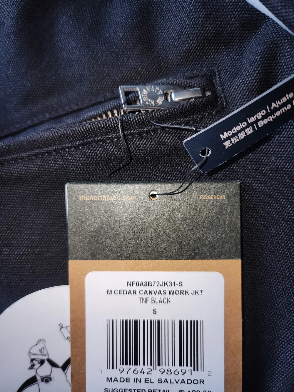 The North Face Men's Cedar Canvas Workwear Jacket Black Size Small New!!!...